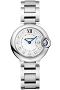 Cartier Ballon Bleu de Cartier Diamonds Silver Dial Silver Steel Strap Watch for Women - WE902073