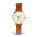 Michael Kors Portia Quartz White Dial Brown Leather Strap Watch For Women - MK2734