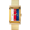 Gucci G-Frame Mother of Pearl Dial Yellow Gold Mesh Bracelet Watch For Women - YA147410