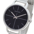 Calvin Klein Even Black Dial Silver Mesh Bracelet Watch for Women - K7B23121