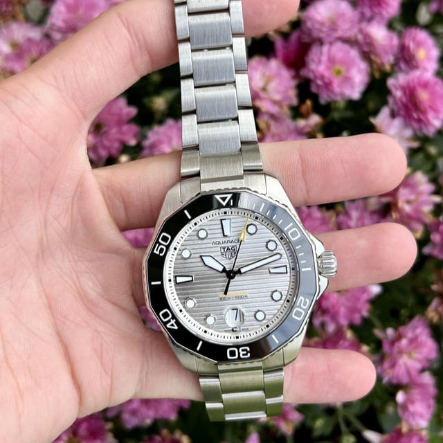 Tag Heuer Aquaracer Professional 300 Automatic Silver Dial Silver Steel Strap Watch for Men - WBP201C.BA0632