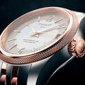 Tissot Ballade Powermatic 80 Cosc Mother of Pearl Dial Two Tone Steel Strap Watch For Women - T108.208.22.117.01