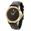 Gucci G Timeless Quartz Brown Dial Brown Leather Strap Watch for Men - YA1264035