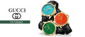 Gucci Le Marche Des Merveilles Quartz Green Dial Black Leather Strap Watch For Women - YA126463