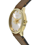 Gucci G Timeless Quartz Silver Dial Brown Leather Strap Watch For Women - YA1265022