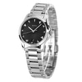 Gucci G Timeless Black Dial Silver Steel Strap Watch For Women - YA126573A