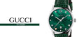 Gucci G-Timeless Green Mother of Pearl Dial Green Leather Strap Watch For Women - YA126585