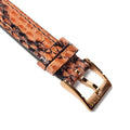 Gucci G-Frame Mother of Pearl Dial Brown Leather Snakeskin Strap Watch For Women - YA147402