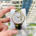 Versace V-Circle The Clans Edition Silver Dial Multicolor Leather Strap Watch for Women - VE8100118