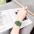 Gucci Le Marche Des Merveilles Quartz Green Dial Black Leather Strap Watch For Women - YA126463