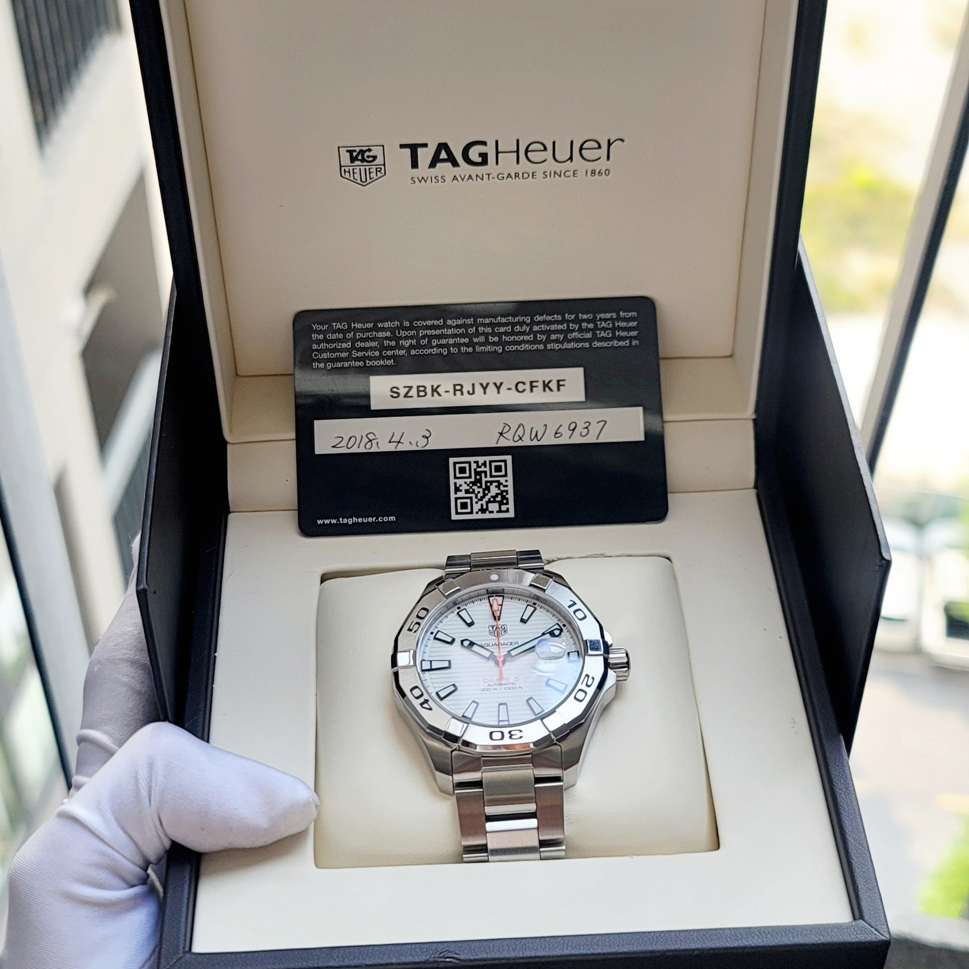 Tag Heuer Aquaracer White Dial Watch for Men - WAY2013.BA0927