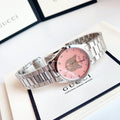 Gucci G Timeless Quartz Mother of Pearl Pink Dial Silver Steel Strap Watch for Women - YA1264166