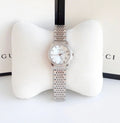 Gucci G Timeless Diamonds Mother of Pearl Dial Silver Steel Strap Watch For Women - YA126506