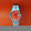 Citizen x Pantone Automatic Blazing Red Dial Silver Steel Strap Watch For Men - NJ0158-89W