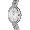 Tissot T Lady Flamingo Mother of Pearl White Dial Silver Steel Strap Watch For Women - T094.210.11.111.00
