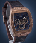 Guess Phoenix Multifunction Blue Dial Brown Leather Strap Watch for Men - GW0202G2