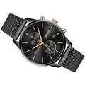 Hugo Boss Associate Black Dial Black Mesh Bracelet Watch for Men - 1513811