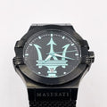 Maserati Potenza Aqua Edition Black Dial Black Mesh Bracelet Watch For Men - R8853144002