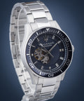 Maserati SFIDA Automatic Skeleton Blue Dial Silver Steel Strap Watch For Men - R8823140007