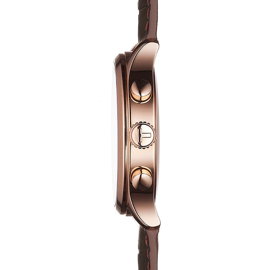Tissot Chrono XL Classic Silver Dial Brown Leather Strap Watch For Men - T116.617.36.037.00