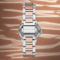 Michael Kors Camille Multifunction White Dial Two Tone Steel Strap Watch For Women - MK6846