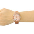 Michael Kors Brinkley Rose Gold Dial Rose Gold Steel Strap Watch for Women - MK6204