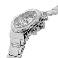 Guess Fusion Chronograph Crystals Silver Dial Silver Steel Strap Watch For Women - GW0552L1