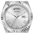 Guess Connoisseur Silver Dial Silver Steel Strap Watch for Men - GW0265G6