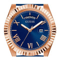 Guess Connoisseur Blue Dial Blue Silicone Strap Watch For Men - GW0335G2