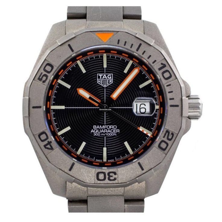 Tag Heuer Aquaracer Bamford Automatic Black Dial Grey Steel Strap Watch for Men - WAY208F.BF0638